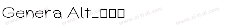 Genera Alt字体转换